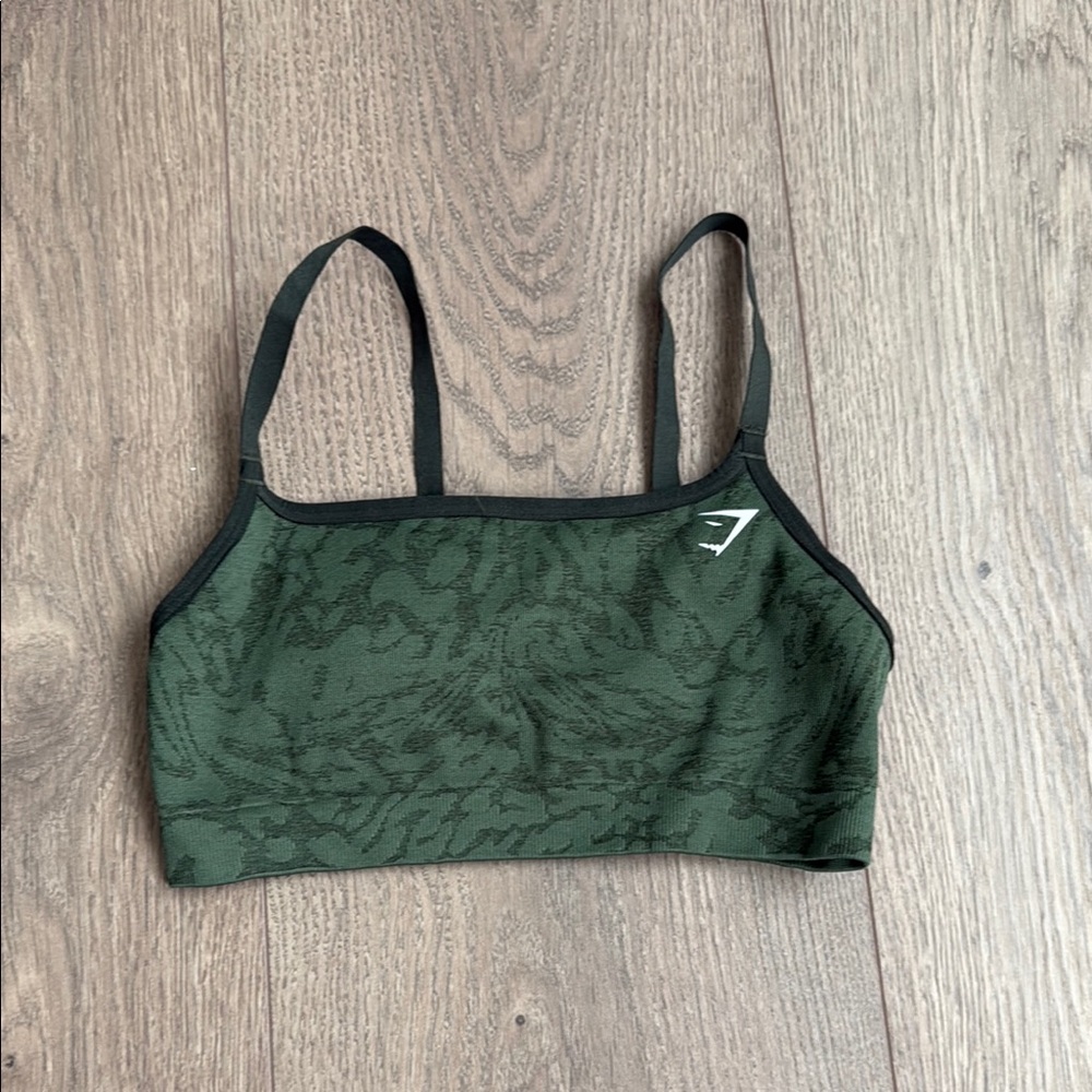 Gymshark Green Sports Bra with Adjustable Straps